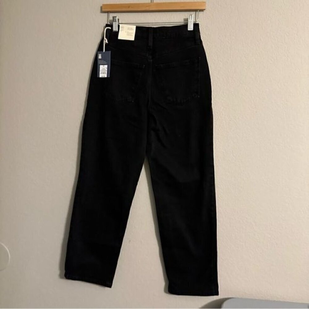 Women's High-Rise Vintage Straight Jeans Universal Thread Black 24 - Picture 4 of 14